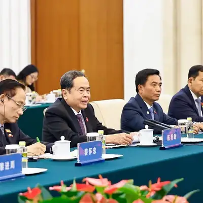Chủ tịch Quốc hội Trần Thanh Mẫn hội kiến Chủ tịch Chính hiệp Trung Quốc Vương Hộ Ninh 