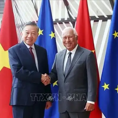 Tổng Bí thư, Chủ tịch nước Tô Lâm hội đàm với Chủ tịch Hội đồng châu Âu António Costa